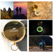 Luminous Compass - A gold compass with a logo, featuring luminous details and surrounded by scenic outdoor hiking images.