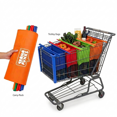 4PCS Reusable Grocery Shopping Cart Trolley Bags