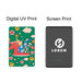 5000mAh Magnetic Wireless  Power Bank - A colourful power bank featuring a playful design on one side and a sleek black finish with a logo on the other.