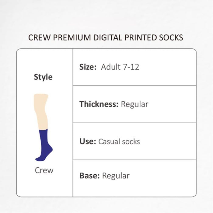 Crew Premium Digital Printed Socks - Custom Promotional Product