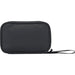 Resi Plus GRS Recycled Tech Pouch 1L - A black recycled tech pouch with a zip closure and a carrying strap, featuring a simple design.