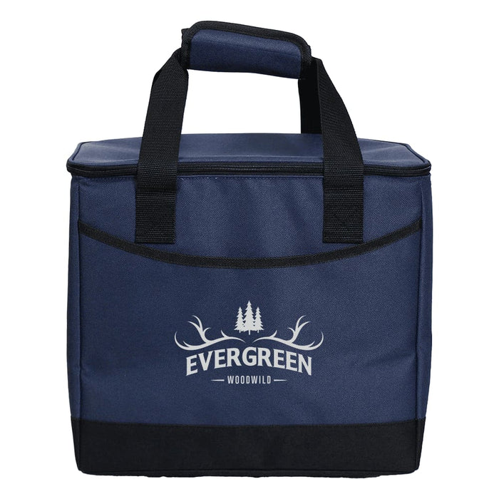Chill Out 2.0 36 Can Cooler - 20L - A navy blue cooler bag featuring black handles and a logo on the front, designed for storing up to 36 cans.