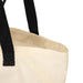 Sierra Foldable GRS Recycled  Cotton Tote Bag - A beige cotton tote bag with black handles, featuring a simple design and a logo.