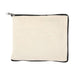 Sierra Foldable GRS Recycled  Cotton Tote Bag - A foldable, cream-coloured tote bag with a zip closure and a contrasting black trim. It has a logo.