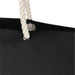 Florida GRS Recycled Beach Tote Bag - A black beach tote bag with a white rope handle and a silver eyelet. It features a simple, modern design.