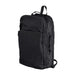 Rime Backpack - A black backpack with multiple compartments and a logo, featuring a sleek, minimalist design.