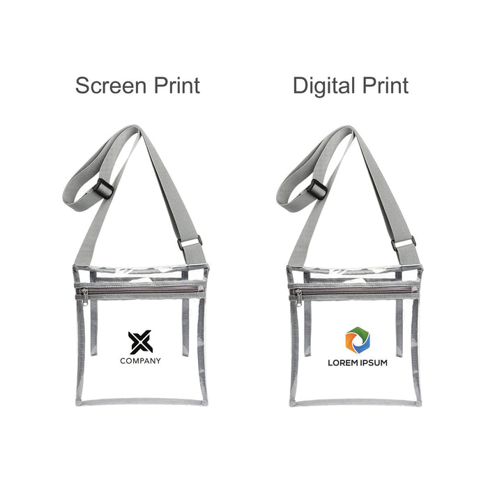 PVC Clear Crossbody Bag With Inner Pouch - Custom Promotional Product