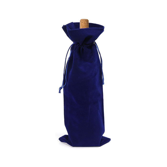 Drawstring Velvet Wine Bottle Bag - Custom Promotional Product