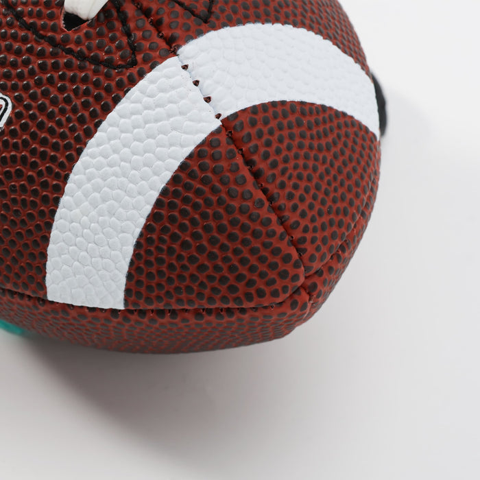 Mini Promotional American Football - A mini promotional American football in red and black with white detailing and a logo.