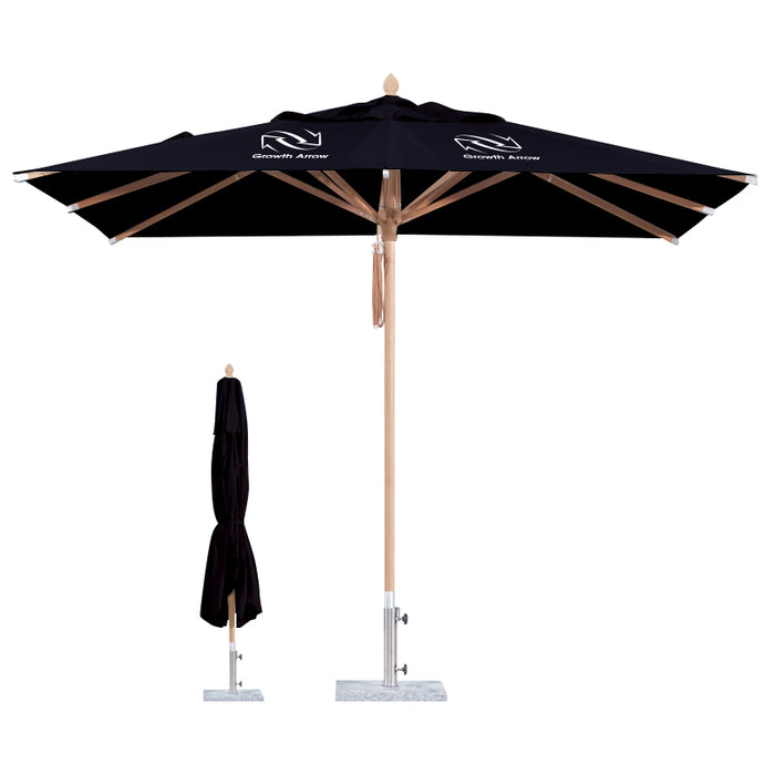 3x3m Wind-resistant Square Stock Colour Outdoor Umbrella - Custom Promotional Product