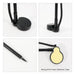 Counter Fixed Signature Pen D - A black pen with a fixed base, featuring a flexible cord and a round base for stability.