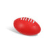 Mini Promotional Aussie Rules Ball - A mini promotional Aussie Rules ball in vibrant red with white stitching, featuring a logo.