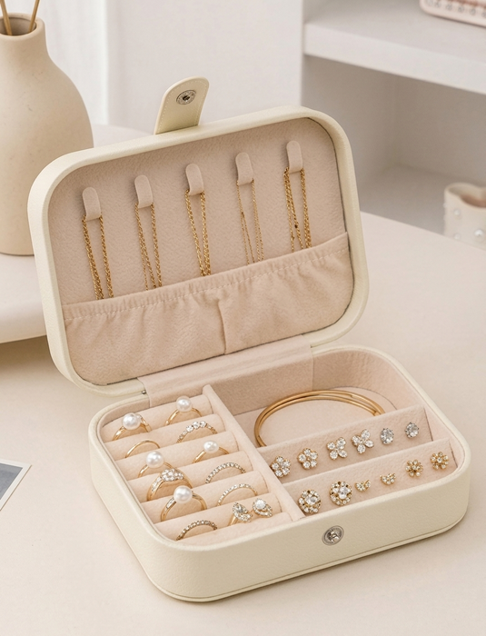 Portable Travel Jewellery Box Organiser Case