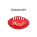 Mini Promotional Aussie Rules Ball - A mini promotional Aussie Rules ball in red, featuring white laces and a logo.