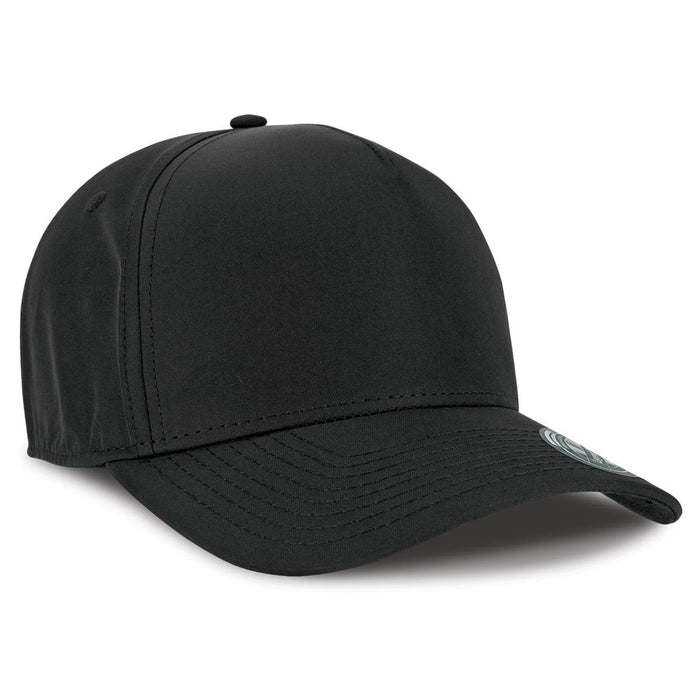 A-Frame Sport - A black cap with a curved brim and a logo on the front. Features a structured design and a smooth fabric finish.