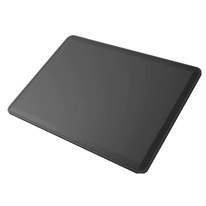Wireless Charging Mouse Pad - A wireless charging mouse pad in black, featuring a sleek, flat design with rounded edges and a logo.