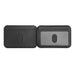 Magnetic Wallet w/ Phone Stand - A black magnetic wallet with a built-in phone stand, featuring an inner section for cards.