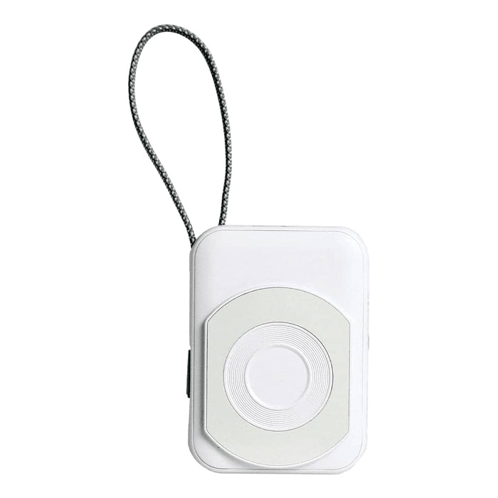 Orbit Magnetic Power Bank 5000mAh - A white Orbit Magnetic Power Bank 5000mAh with a textured front and a looped attachment strap. It features a logo.
