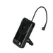 Eclipse Magnetic Power Bank 10000mAh - A black magnetic power bank with a stand and a connected charging cable. It features a logo on the surface.