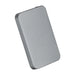 Quantum Pro Power Bank w/ Semi-Solid State Battery 5000mAh - A sleek, silver power bank with a slim profile and a subtle logo on the surface.