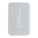 Quantum Pro Power Bank w/ Semi-Solid State Battery 5000mAh - A silver power bank with a minimalist design and a logo. It features rounded corners and a sleek finish.