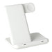 Axis 3 in 1 Wireless Charger - A white 3-in-1 wireless charger featuring a sleek, modern design with multiple charging surfaces and a logo.