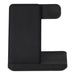 Axis 3 in 1 Wireless Charger - A black 3 in 1 wireless charger with a sleek design and multiple charging surfaces. It features a logo on the side.