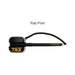 Counter Fixed Signature Pen E - A black and gold pen with a unique square-shaped top and a cord attached. The pen features a logo.