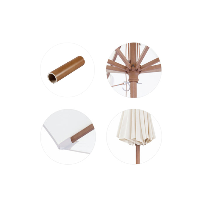 3x3m Wind-resistant Square Stock Colour Outdoor Umbrella - Custom Promotional Product