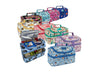 Sachi 'Style 235' Insulated Double Decker Lunch Bag - A collection of insulated double decker lunch bags in various colours and patterns, some opened to reveal contents inside.