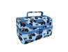 Sachi 'Style 235' Insulated Double Decker Lunch Bag - A blue insulated lunch bag featuring a monster truck design, with double compartments and a sturdy handle.