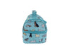 Sachi 'Style 235' Insulated Double Decker Lunch Bag - An insulated double decker lunch bag in light blue, featuring a playful dog print and a zip closure.