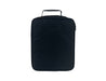 Sachi Insulated Junior XL Lunch Bag - A black insulated lunch bag with a zip closure and a handle on top. It features a logo on the front.