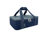 Sachi Insulated 'Cook & Carry' Bag - A navy insulated bag with a zippered closure and sturdy carry handles, featuring a branding logo.