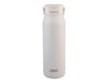 Oasis Sorrento 900ml Vacuum Sipper Bottle - A drink bottle in a soft cream colour with a secure lid and a logo on the side.