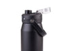 Oasis Capri 750ml Vacuum Quick Release Lid Bottle - A drink bottle in matte black with a quick release lid and a handle for easy carrying. Includes a visible brand logo.