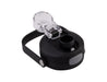 Oasis Capri 1L Vacuum Quick Release Lid Bottle - A drink bottle lid featuring a quick-release mechanism, predominantly black with a transparent section.