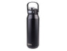 Oasis Capri 1L Vacuum Quick Release Lid Bottle - A drink bottle in matte black featuring a vacuum quick release lid and a sturdy handle. It includes a logo.
