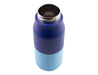 Oasis 400ml Insulated "JNR" Sipper Bottle - A drink bottle featuring a two-tone design with a navy upper and light blue lower section, complete with a logo.