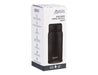Oasis 150ml Insulated "Mini Mini" Drink Bottle - A drink bottle in black with a stainless steel finish, featuring a logo and packaged in a cardboard box.