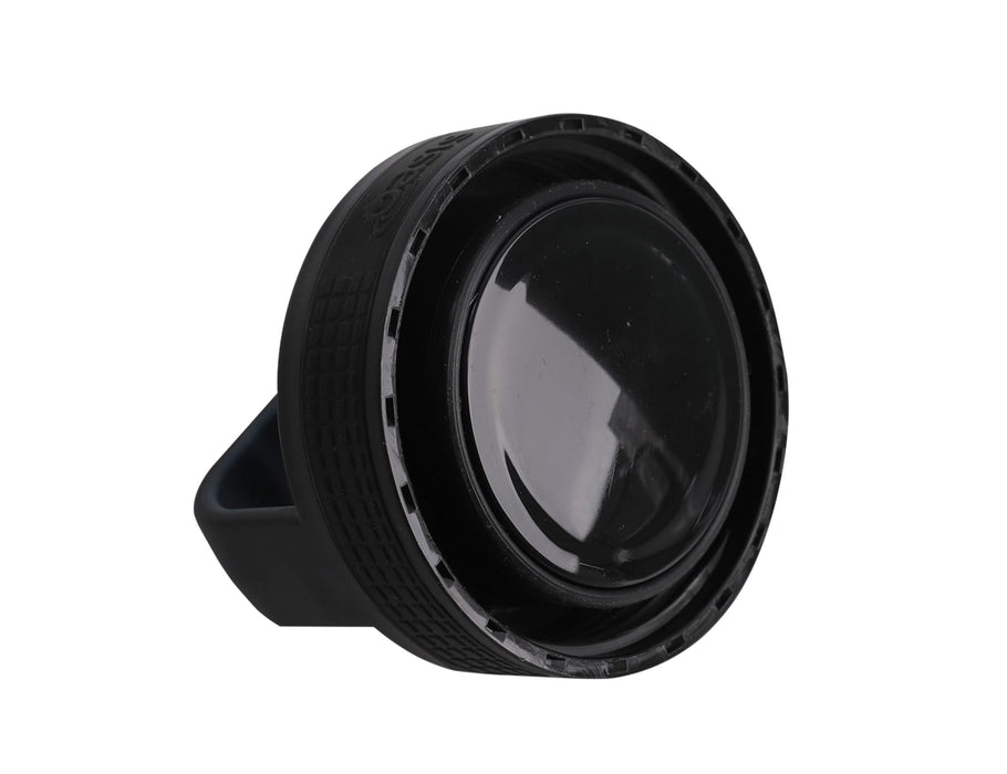 Oasis Titan 1.9L Vacuum Bottle - A drink bottle cap in black plastic with a smooth, rounded top and a textured grip around the edge.