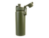 Oasis Challenger 550ml Vacuum Quick Release Cap Bottle - A drink bottle in matte olive green with a quick release cap and a prominent brand logo.