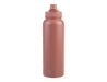 Oasis Challenger 1.1L Vacuum Quick Release Cap Bottle - A drink bottle in a matte pink colour with a quick release cap and logo on the side.