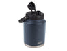 Oasis 2.1L Vacuum Carry Handle Jug - A drink bottle with a dark blue body and stainless steel base, featuring a black carry handle and lid.