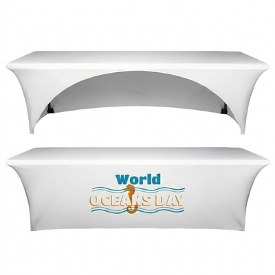 8ft (2.4m) Open Back Stretch Table Cover