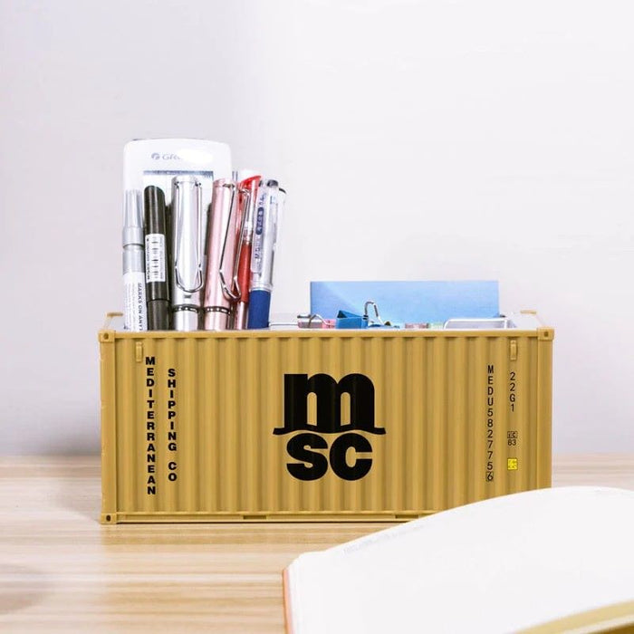 Shipping Container Shaped Pen Holders - Custom Promotional Product
