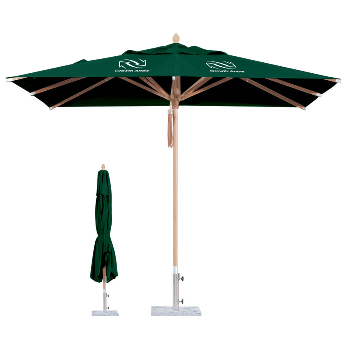 3x3m Wind-resistant Square Stock Colour Outdoor Umbrella - Custom Promotional Product