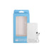 10000mAh Slim  Power Bank with Charging Cable - A white 10000mAh slim power bank with a charging cable, packaged in a blue and clear box.