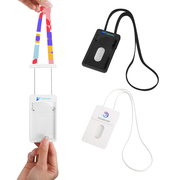 ABS Retractable Card Holder with Lanyard - Custom Promotional Product