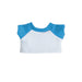 Plush Doll Raglan T-Shirt - A plush raglan t-shirt featuring blue sleeves and a white body, designed for a doll.